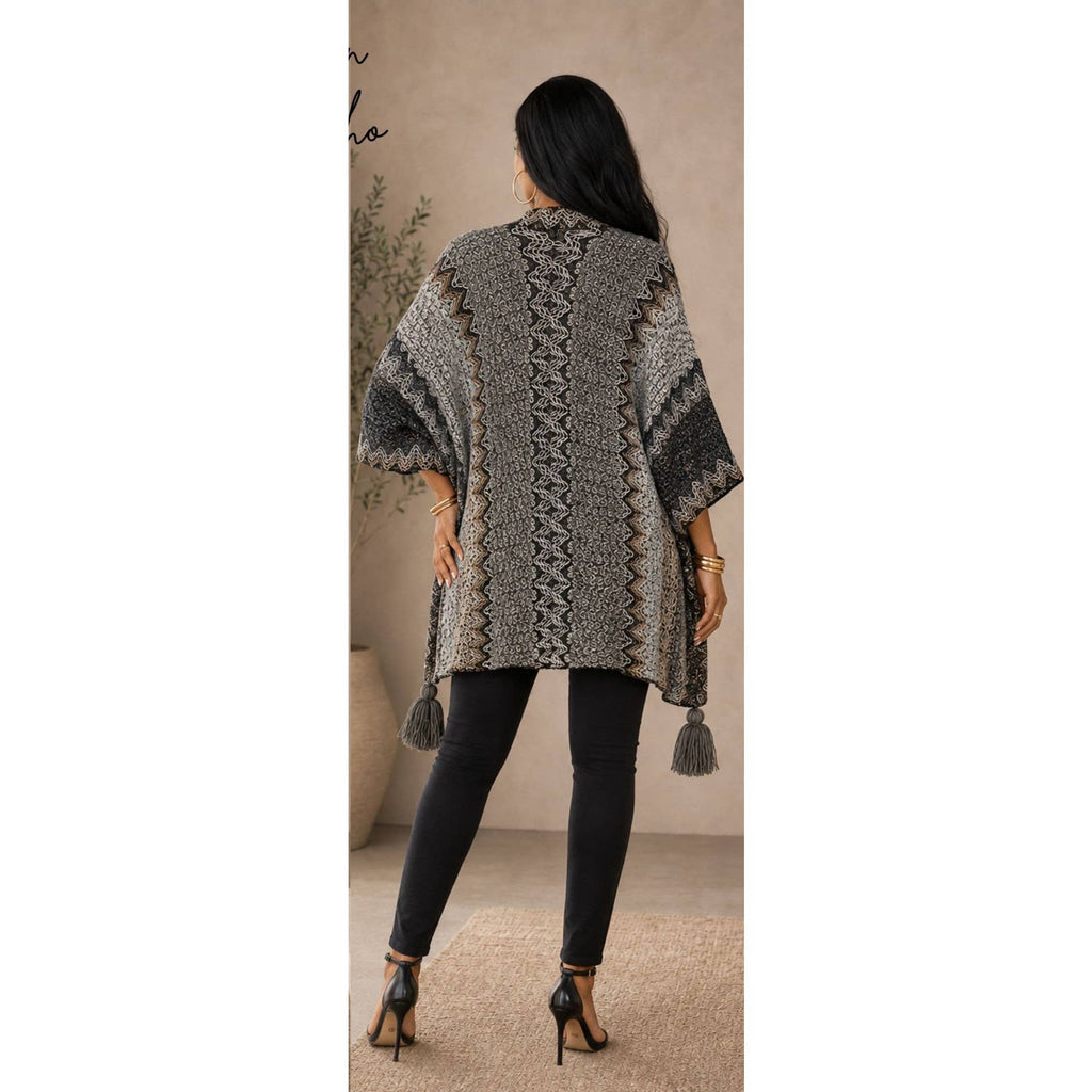Boho Luxe Tassel Poncho