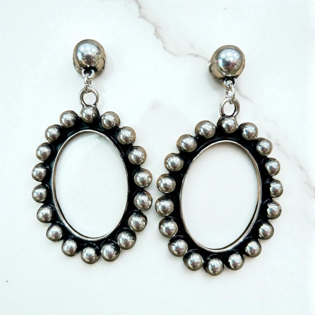 Western Oval Bubble Earrings