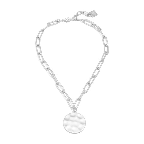 Beaded Collar Necklace - Silver