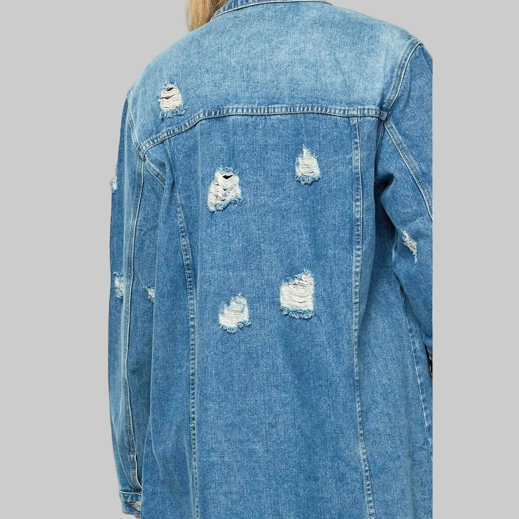 Denim After Dark Longline Coat - Plus