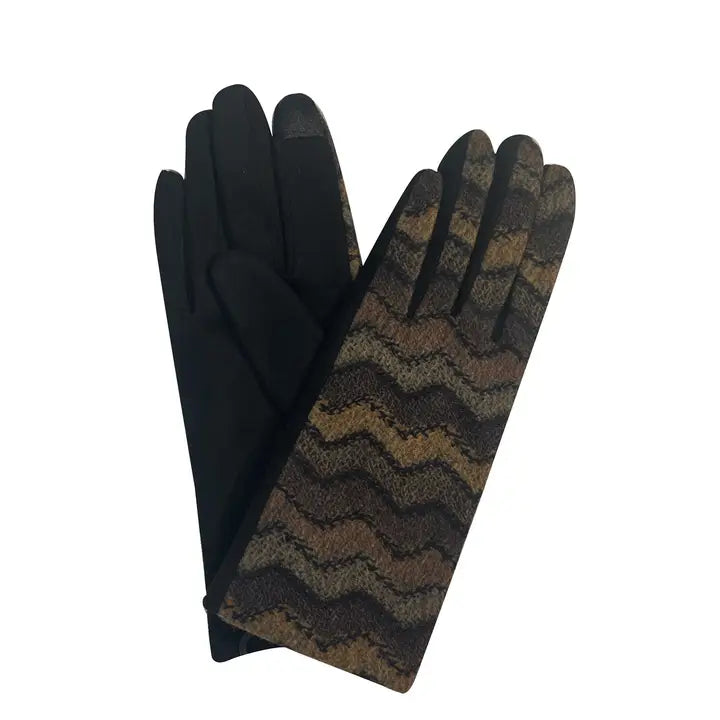 Adler III Print Gloves - Brown