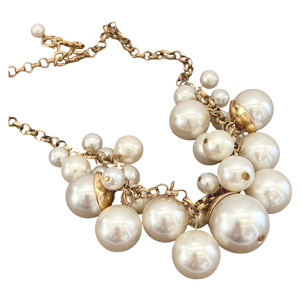 Bubble Pearl Gold Necklace