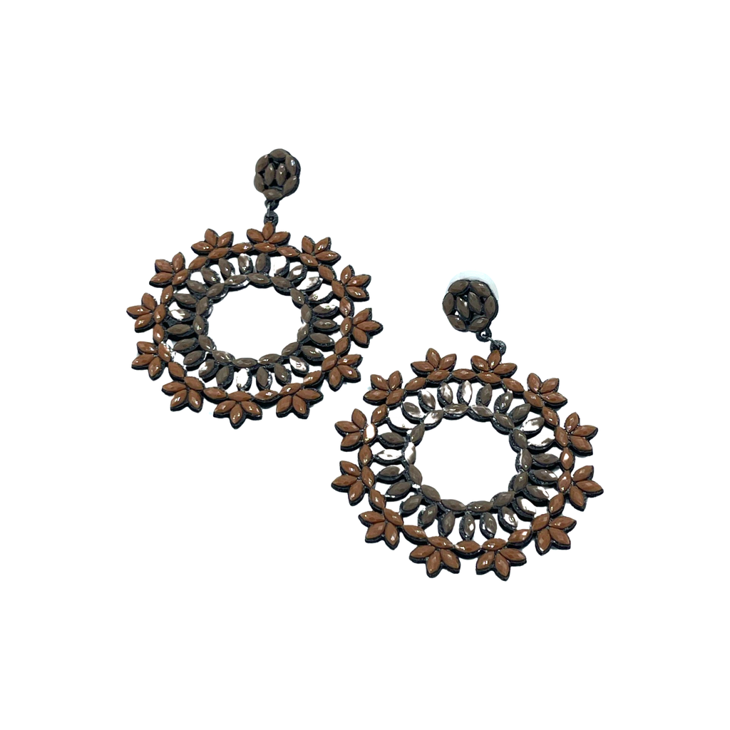 Geomatric Earrings - Brown