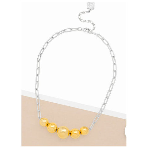 Charm Link Necklace - Rhodium