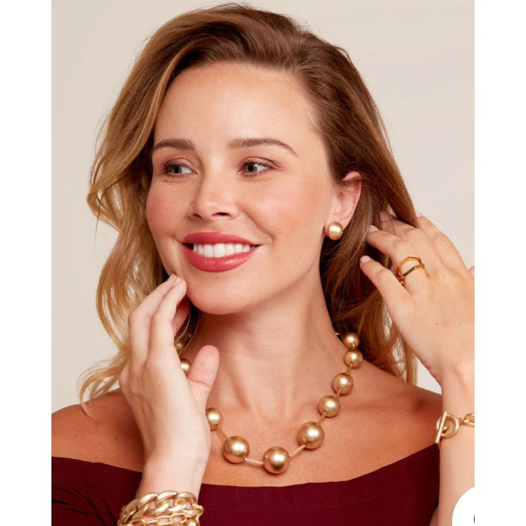 Beaded Collar Necklace - Gold