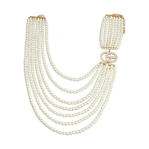 Beaded Collar Necklace - Gold