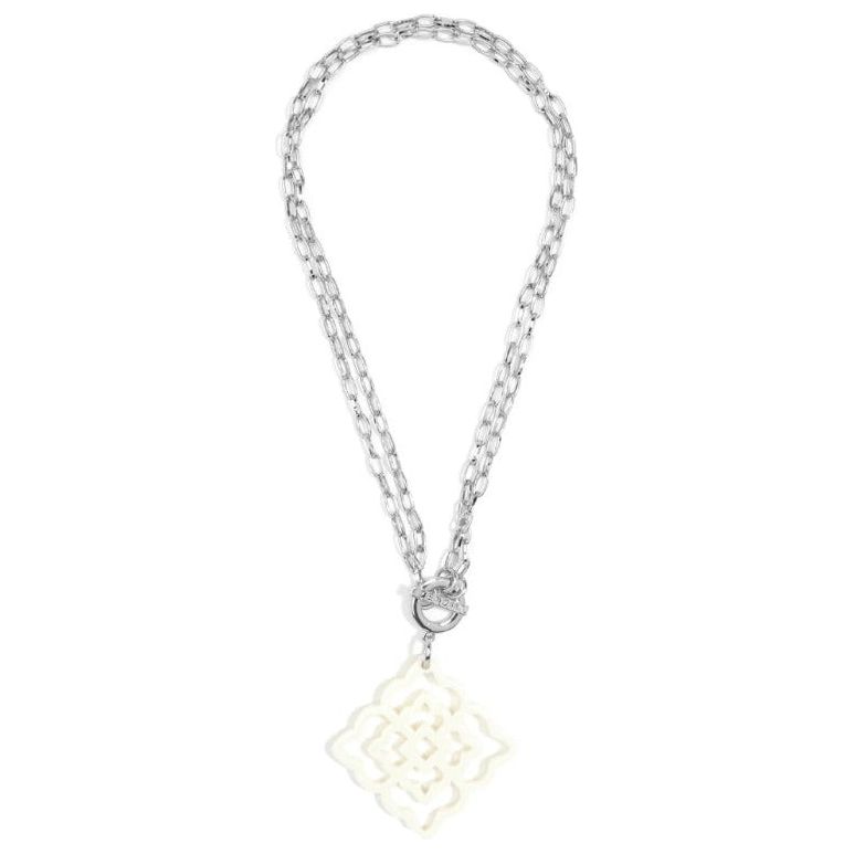 Rose Necklace - White