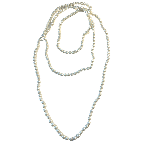 Ball and Loop Necklace - Rhodium