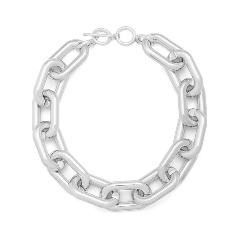Statement Link Collar - Rhodium