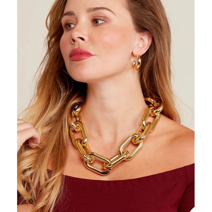 Statement Link Collar - Gold