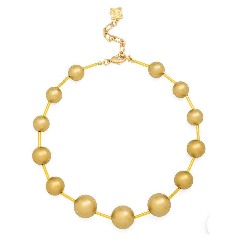 Beaded Collar Necklace - Gold