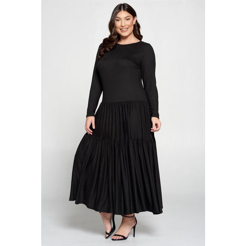 Tiered Dress - Black