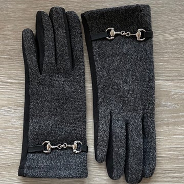 Navy Puffer Gloves