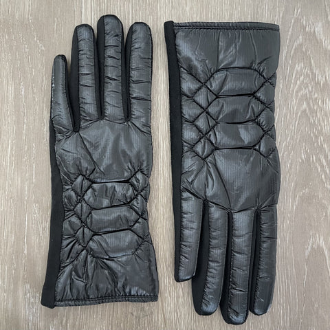 Navy Puffer Gloves