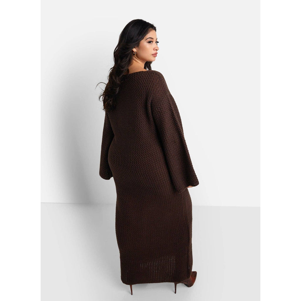 Galina Dress Plus - Dark Brown