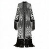 Chevron Chic Fringe Kimono Coat