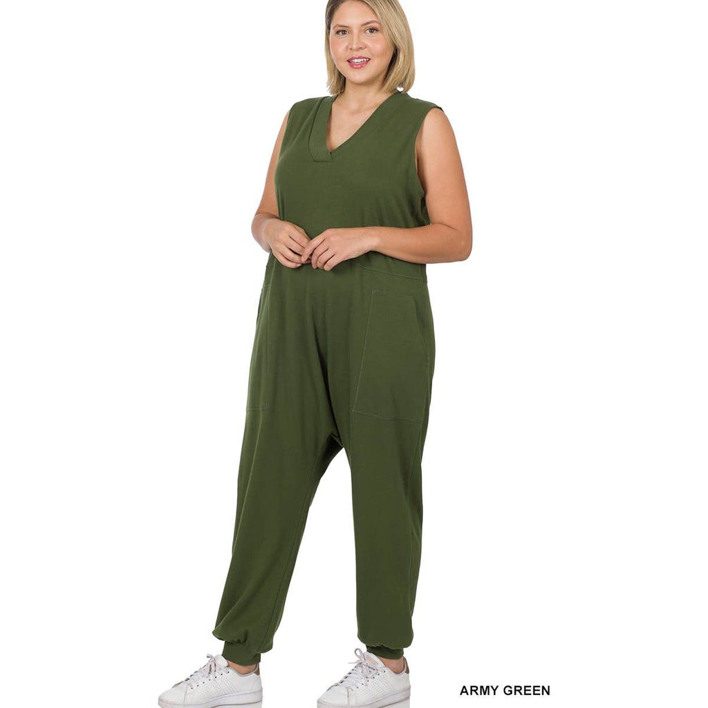 Comfy Comfy Jumpsuit - Army Green