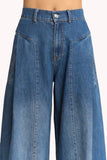Denim Drama Wide-Leg Pants