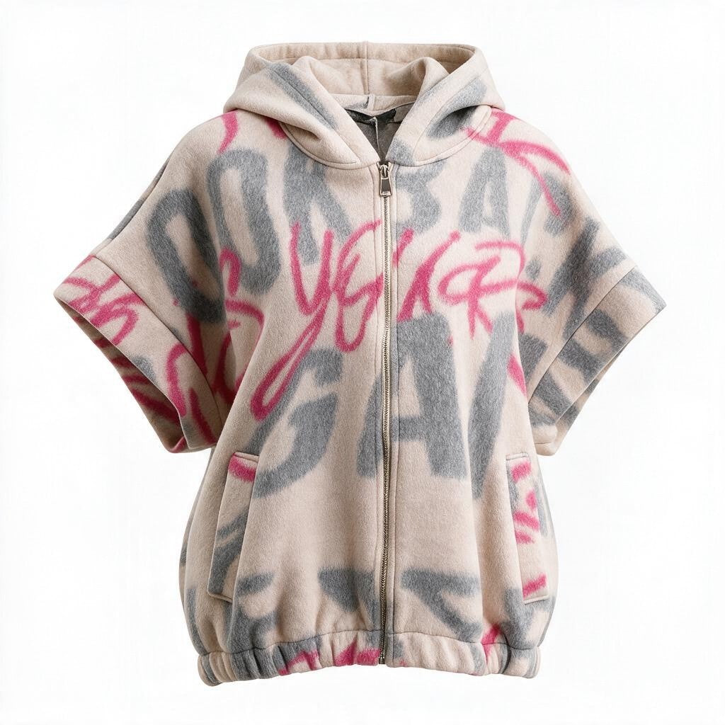 Street Chic Hooded Vest - Beige