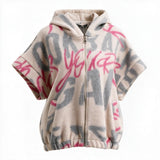 Street Chic Hooded Vest - Beige