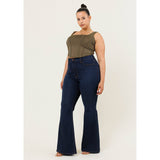 Curve Appeal High-Waisted Flare Jeans - Plus