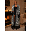 Chevron Chic Fringe Kimono Coat