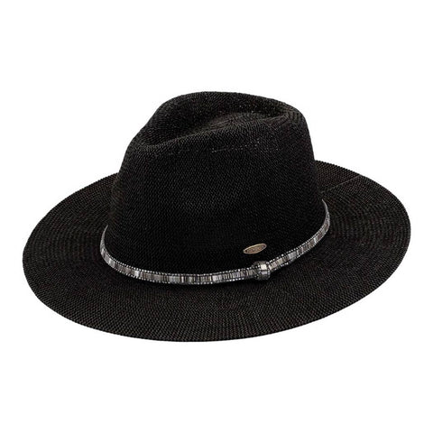 Black Pinstripes Sun Hat - 7"