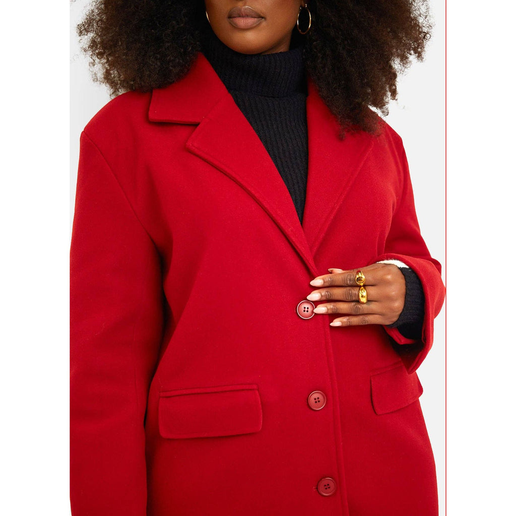 Dolce Wool Blend Double Breasted Coat - Plus