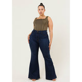 Curve Appeal High-Waisted Flare Jeans - Plus