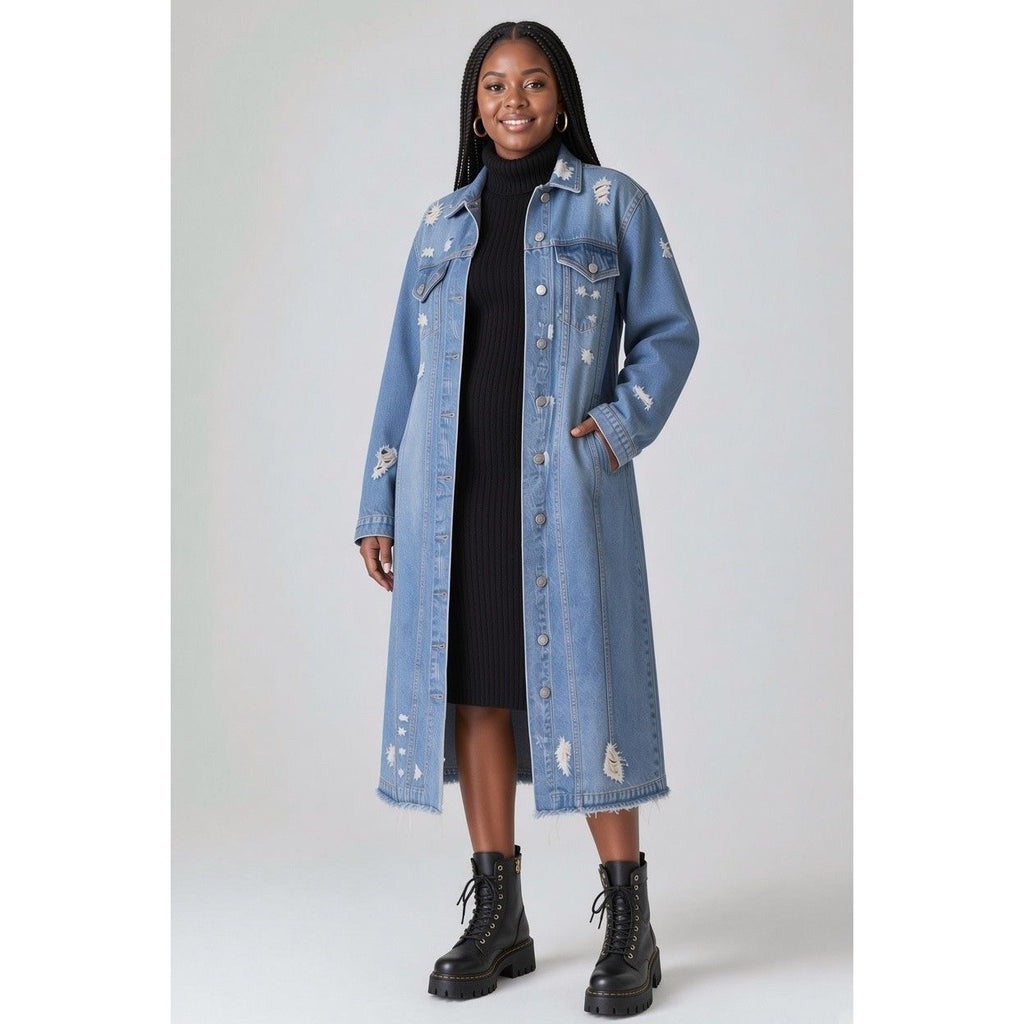 Denim After Dark Longline Coat