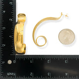 Swirl Statement Earrings - Gold