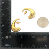 Curved Hoop Earrings - Gold