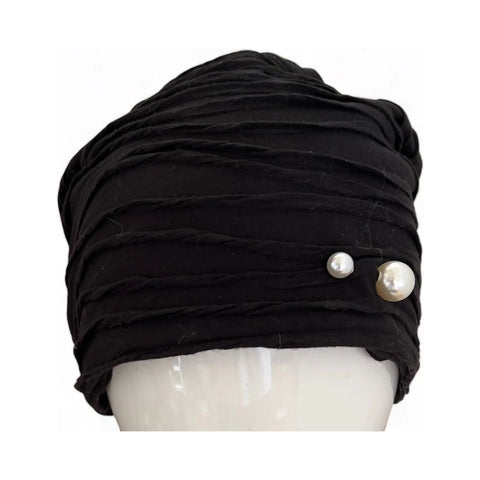 Black Swirl Sun Hat - 5"