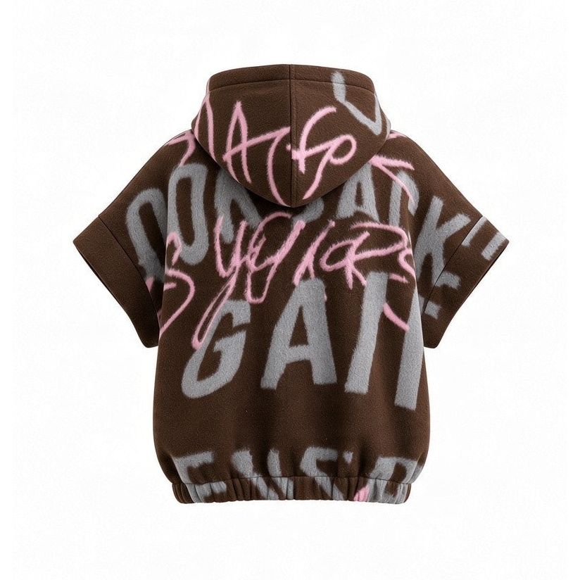 Street Chic Hooded Vest - Brown