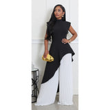 Hold It Pant Set - Black/White