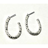 Oval Hammered Earrings