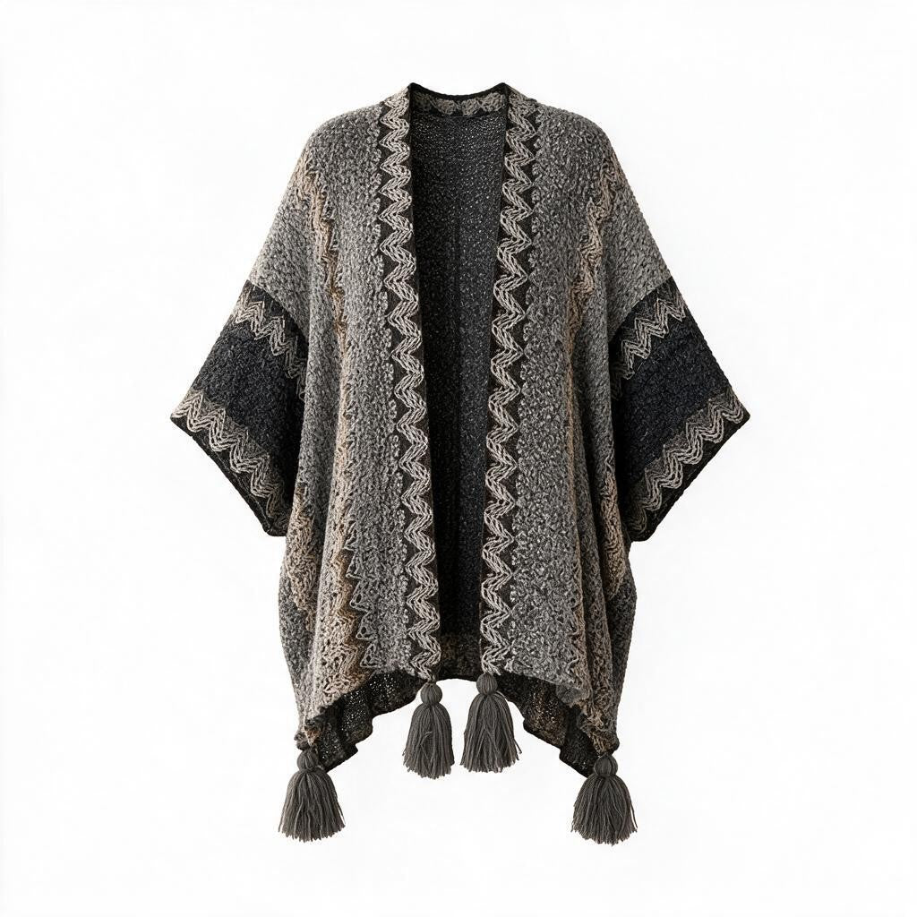 Boho Luxe Tassel Poncho