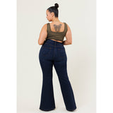 Curve Appeal High-Waisted Flare Jeans - Plus