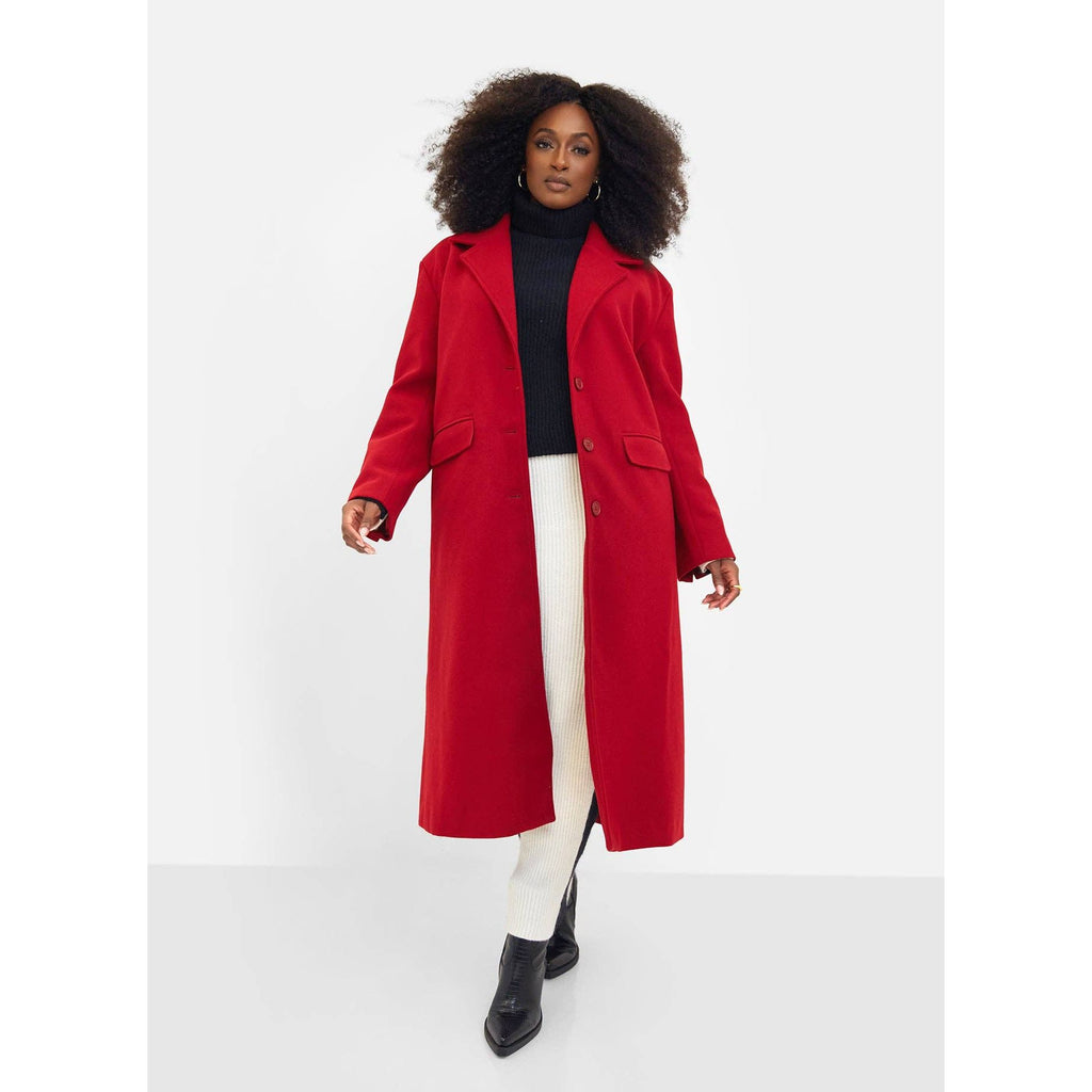 Dolce Wool Blend Double Breasted Coat - Plus