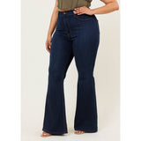 Curve Appeal High-Waisted Flare Jeans - Plus