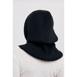 Buttone Knit Balaclava - Black