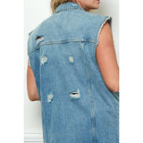 All Distressed Vest - Plus