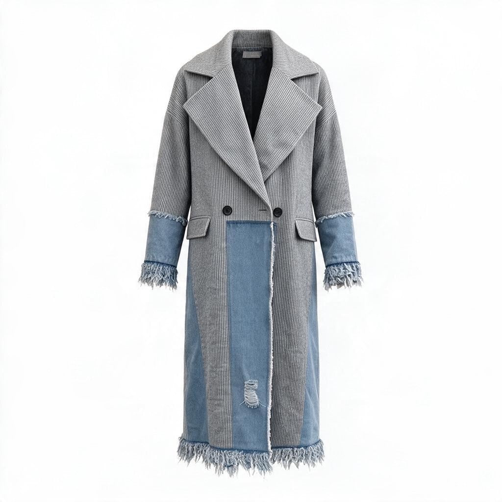 Denim Edge Maxi Coat