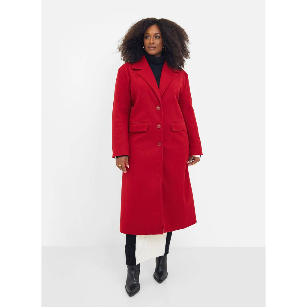 Dolce Wool Blend Double Breasted Coat - Plus