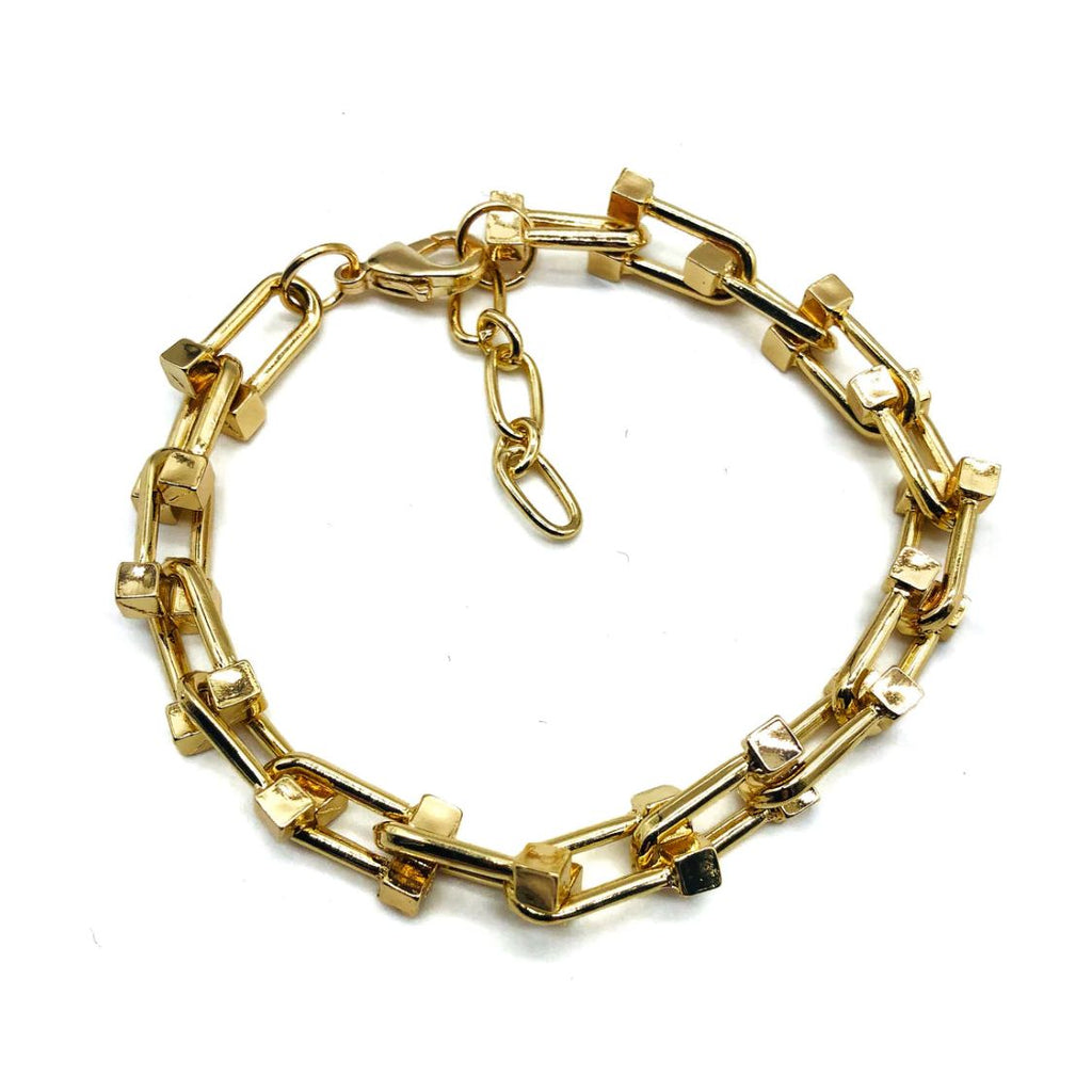 Hammer Link Bracelet - Gold