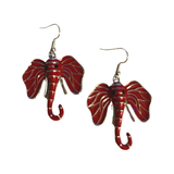 Red Elephant Earrings