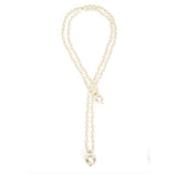 Double Loop Pearl Necklace