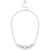 Charm Link Necklace - Rhodium