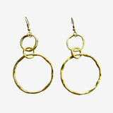 Med Drop Hoop Earrings