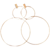 Double Hoop Earrings - Gold
